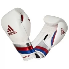 Перчатки боксерские AdiSpeed бело-сине-красные (вес 12 унций)
